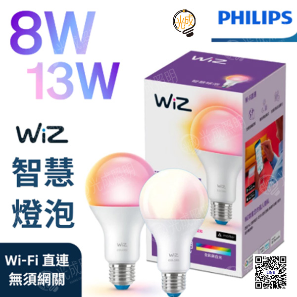 飛利浦 WIZ智慧球泡 全彩 8W/13W