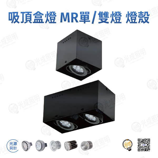 台灣製造 吸頂盒燈 MR16單/雙燈 燈殼