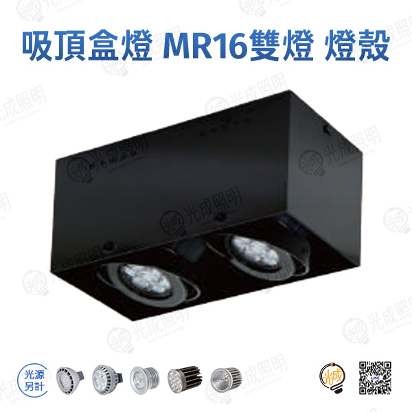 台灣製造 吸頂盒燈 MR16單/雙燈 燈殼:圖片 3