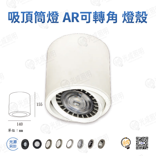 台灣製造 吸頂筒燈 AR111可轉角 燈殼